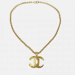 Pre Owned Chanel Gold Chain Pendant Necklace