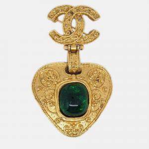 Pre Owned Chanel Brooch Pin Gold Gripoix