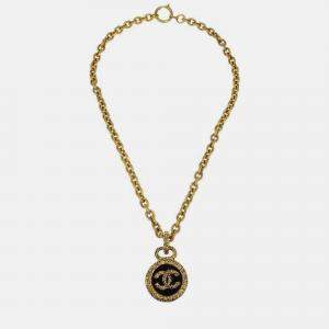 Pre Owned Chanel Medallion Gold Chain Pendant Necklace