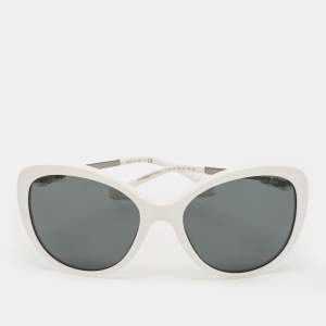 Pre Owned Chanel White/Grey 5338 H CC Pearl Butterfly Sunglasses