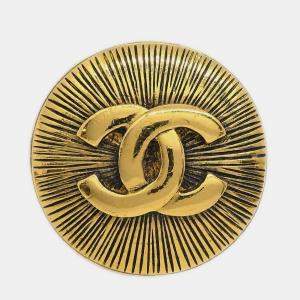 Pre Owned Chanel Gold Medallion Brooch Pin