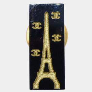 Pre Owned Chanel Brooch Pin Black