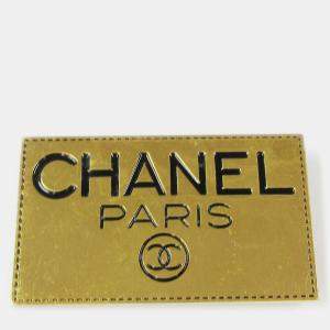 Pre Owned Chanel Plate Brooch Pin Gold
