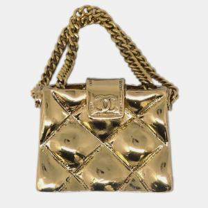 Pre Owned Chanel Bag Brooch Pin Gold
