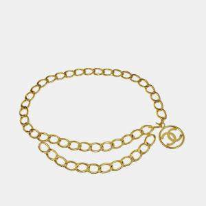 Pre Owned Chanel Gold Medallion Chain Belt