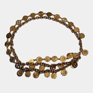 Pre Owned 93P Vintage Layered Coin Medallion Double Chain Belt (90cm)