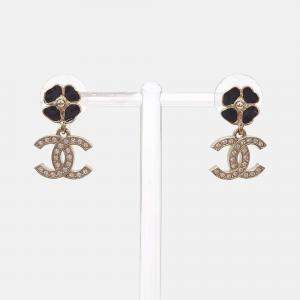 Pre Owned Chanel Gold Tone Metal Earrings