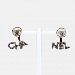 Pre Owned Chanel Gold Tone Metal earrings