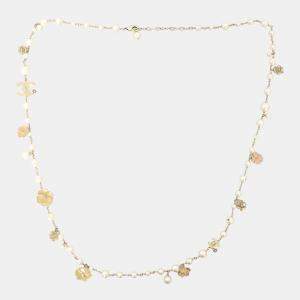 Pre Owned Chanel 13C Gold Pearl & Camellia Necklace