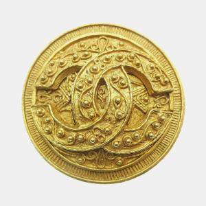 مملوكة مسبقًا Chanel Medallion Brooch Pin Gold