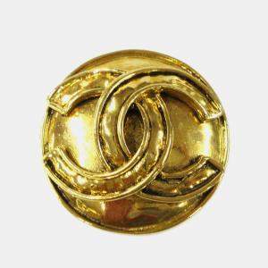 Pre Owned Chanel Medallion Brooch Pin Gold