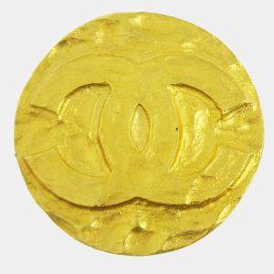 مملوكة مسبقًا Chanel Medallion Brooch Pin Gold