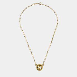 Pre Owned Chanel Medallion Pendant Necklace Gold