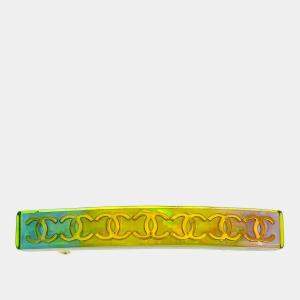 مملوكة مسبقًا Chanel Hair Clip Barrette Yellow Gold Acrylic