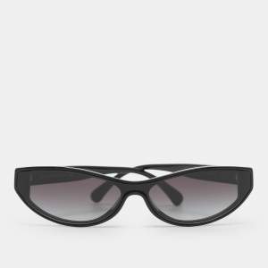 Pre Owned Chanel Black Acetate 5415-A CC Oval Sunglasses