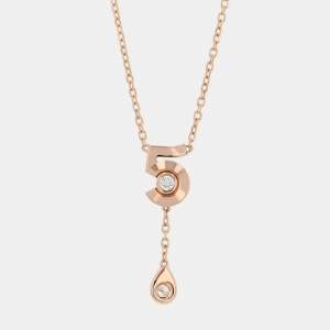 مملوكة مسبقًا Chanel Extrait De Chanel No. 5 Necklace 18K Pink Gold