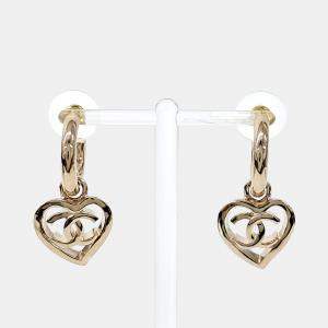 Pre Owned Chanel Gold  Heart Earrings