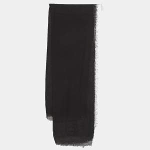 Pre Owned وشاح شانيل كشمير وحرير كحلي