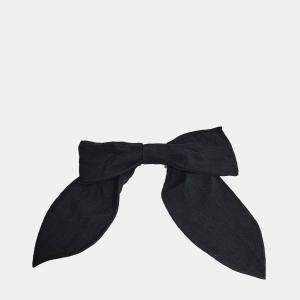 مملوكة مسبقًا Chanel Black Bow Hairpin