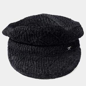 مملوكة مسبقًا Chanel Black Fabric Hunting Cap