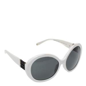 Pre Owned نظارة شمسية شانيل مستديرة لؤلؤ 5159- أتش رمادية / بيضاء