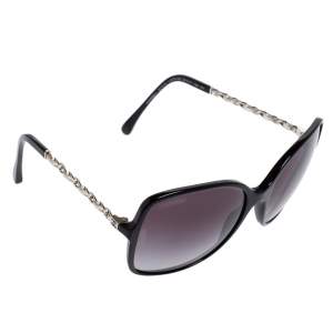 Pre Owned Chanel Black Acetate 5210-G Gradient Sunglasses