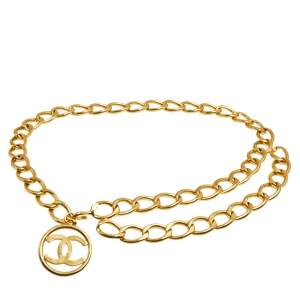 Chanel Vintage Gold Tone CC Chain Belt