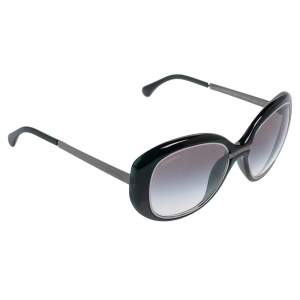 Chanel Black/Green Acetate 6045-T Gradient Oversized Sunglasses