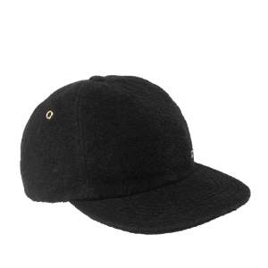 قبعة بيسبول شانيل قماش تيري أسود برباط خلفي مقاس متوسط - ميديوم