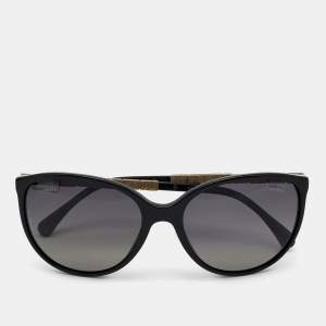 Chanel Black 5306-B Bijou Crystals Polarized Sunglasses