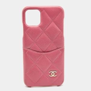Chanel Pink Quilted Caviar Classic iPhone 11 Pro Max Case