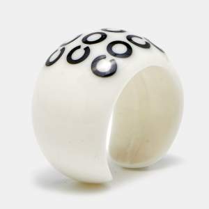 Chanel Coco White Resin Ring Size 54