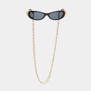 Chanel Black CC Pearl Necklace Sunglasses