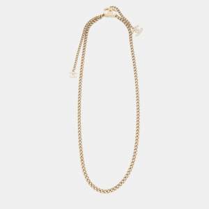 Pre Owned Chanel  Enamel CC Gold Tone Chain Belt