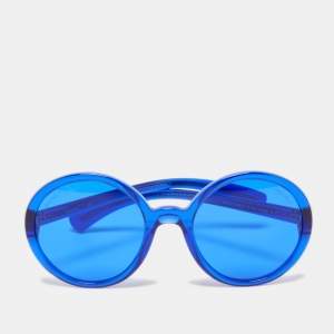 Chanel Blue Acetate 71287 Round Sunglasses