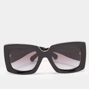 Chanel Black/Gold Gradient CC Rectangular Sunglasses