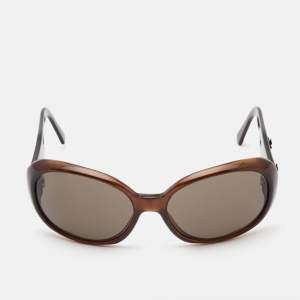 Chanel Brown 5113 Camellia Flower Oval Sunglasses