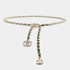 Chanel CC Enamel Leather Gold Tone Belt