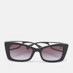 Chanel Black Gradient CC Rectangle Sunglasses