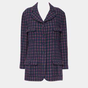 Chanel Blue Vintage Tweed Blazer XL