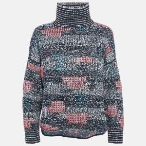 Chanel Multicolor Wool Blend Turtle Neck Jumper M