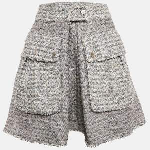 Chanel Multicolor Tweed Raw Edge Mini Skirt M