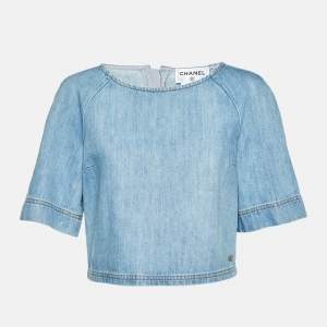 Chanel Blue Denim Crop Top M