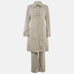 Chanel Beige Cotton Jacket and Pants Set L