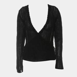 Chanel Black Button-up Sweater