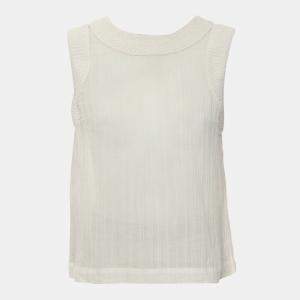 Chanel White Sleeveless Top