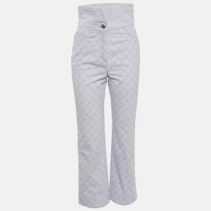 Chanel Light Purple Diamond Embroidered Jeans S Waist 28"