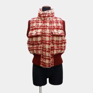 Chanel Red/Beige Tweed Vest Size 34