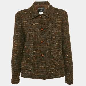 Chanel Multicolor Tweed Buttoned Jacket L