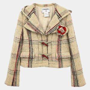Chanel Beige Tweed Jacket Size FR 36